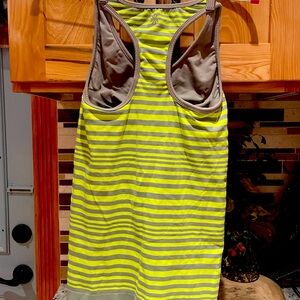 Striped Yellow and Gray Tank Top